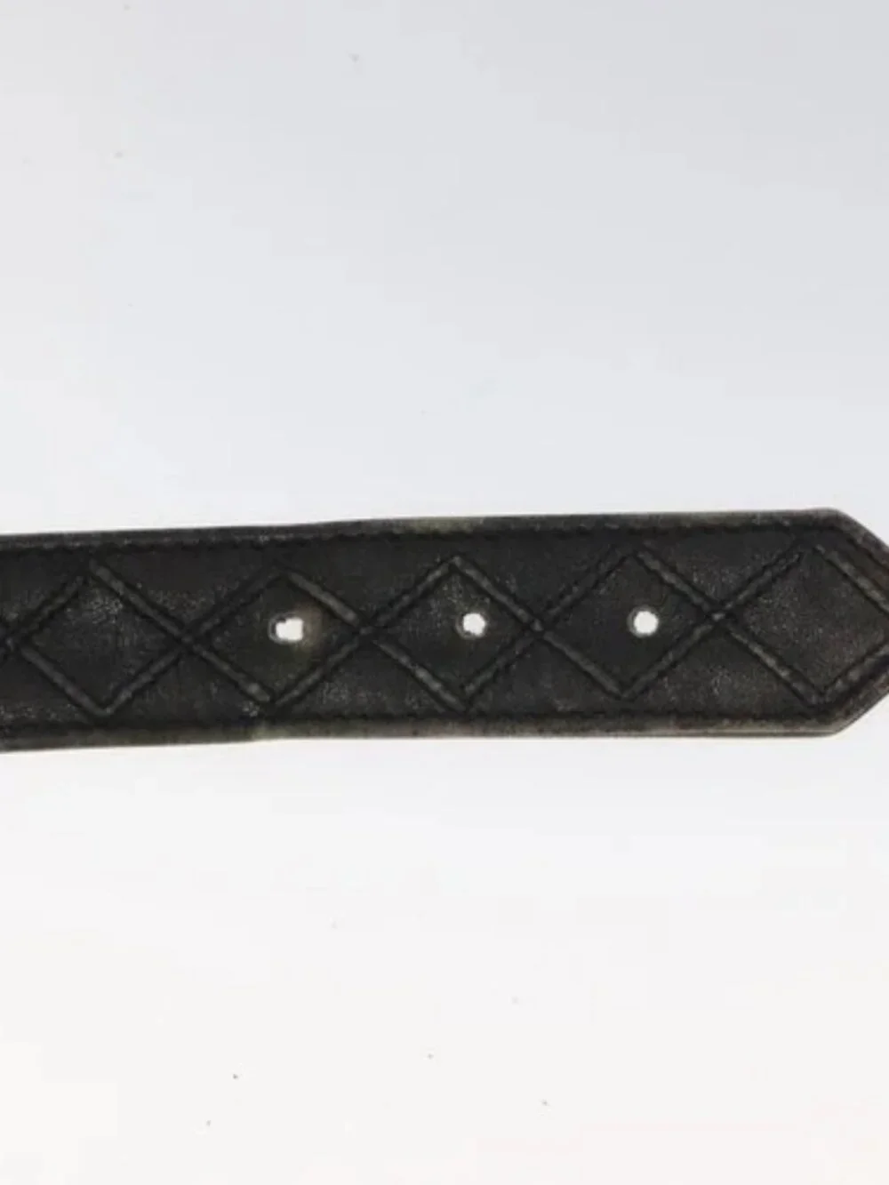 CHANEL Chain Belt metal Lamb Skin Black Gold CC Auth MY480